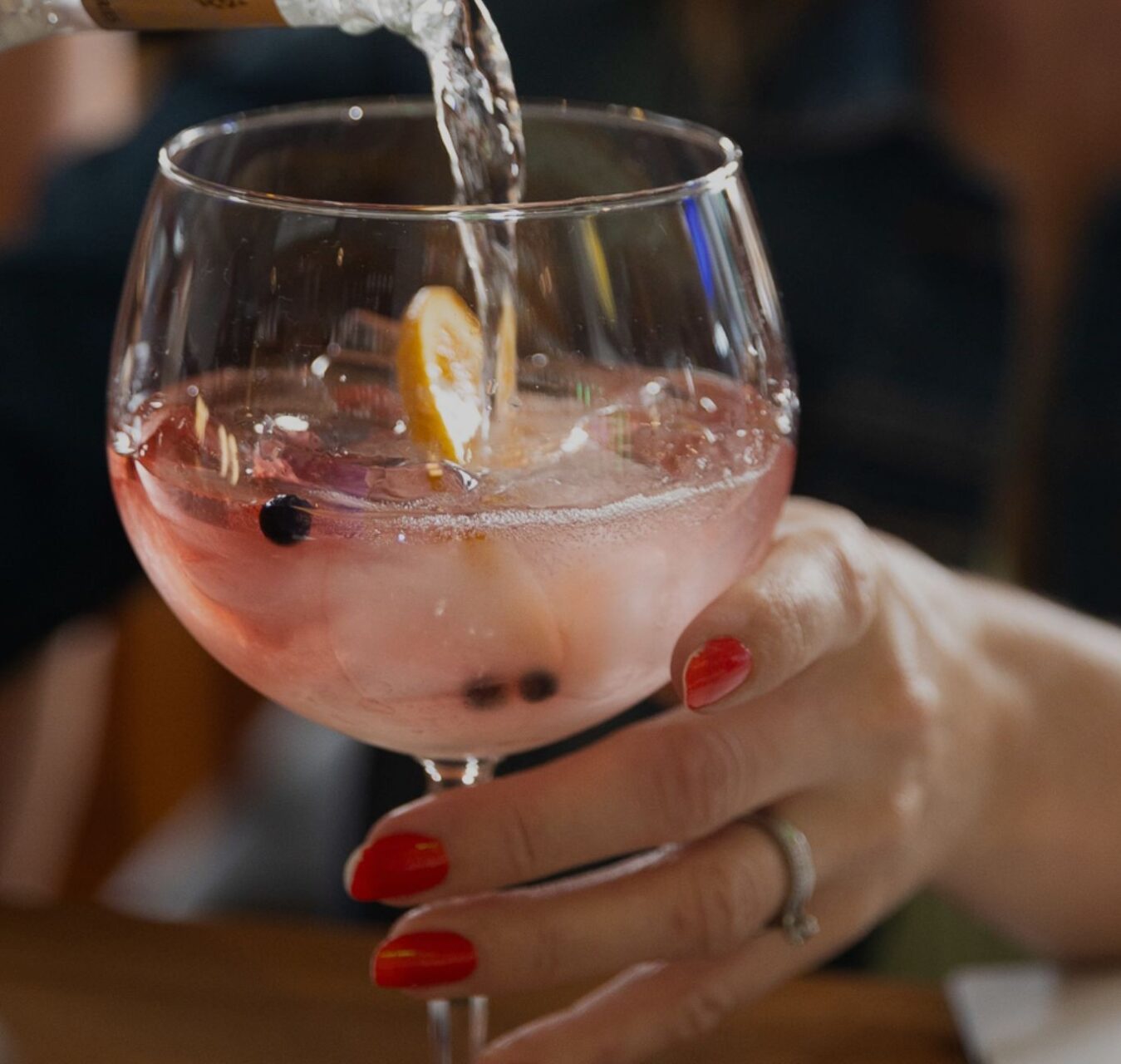 The Gintrap Restaurant & Bar - gin cocktail being poured in Napier