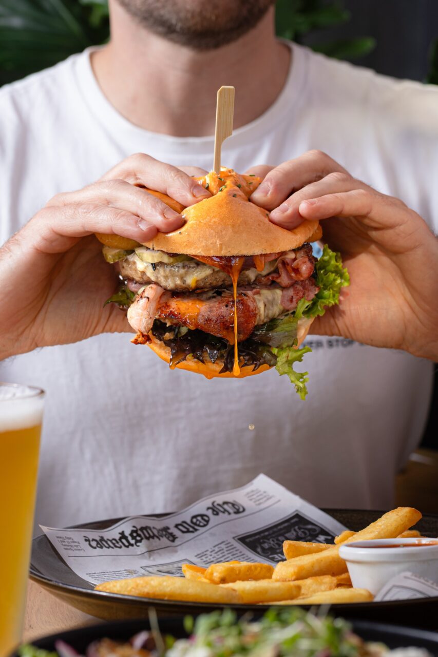 The Gintrap - burger and beer Monday special at the Ahuriri restaurant in Napier