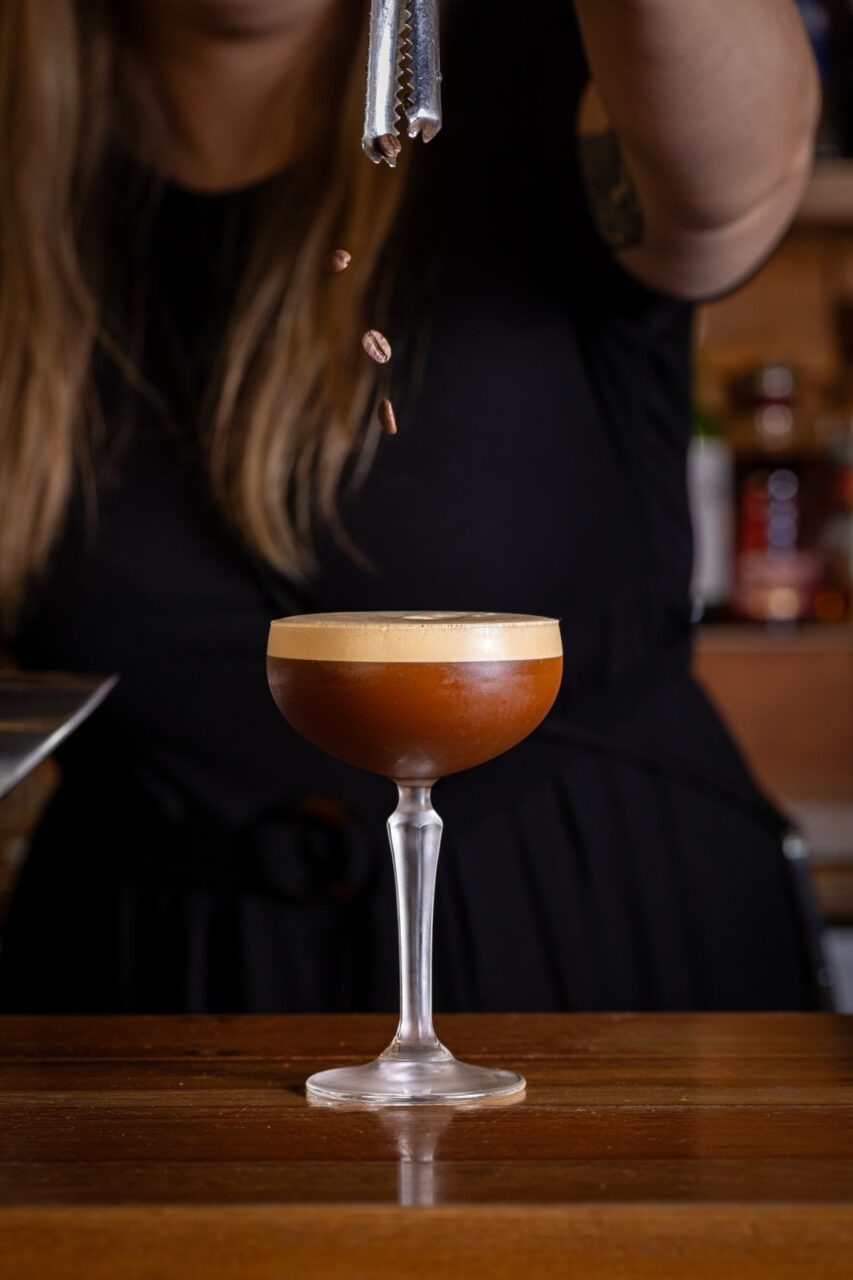The Gintrap Restaurant & Bar - cocktail being finished at the bar in Napier